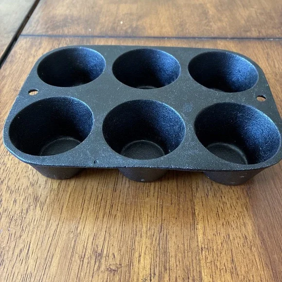 Muffin Pan - Pre-Seasoned Cast Iron 7-3/4 Inch by 5-1/2 inch By Old Mountain - Picture 2 of 9